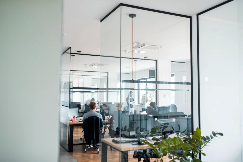 bright modern office environment